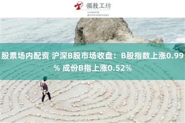 股票场内配资 沪深B股市场收盘：B股指数上涨0.99% 成份B指上涨0.52%